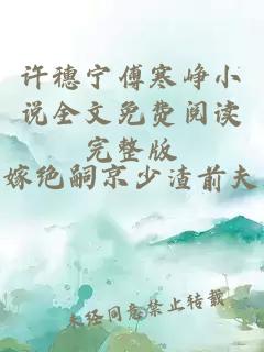 许穗宁傅寒峥小说全文免费阅读完整版